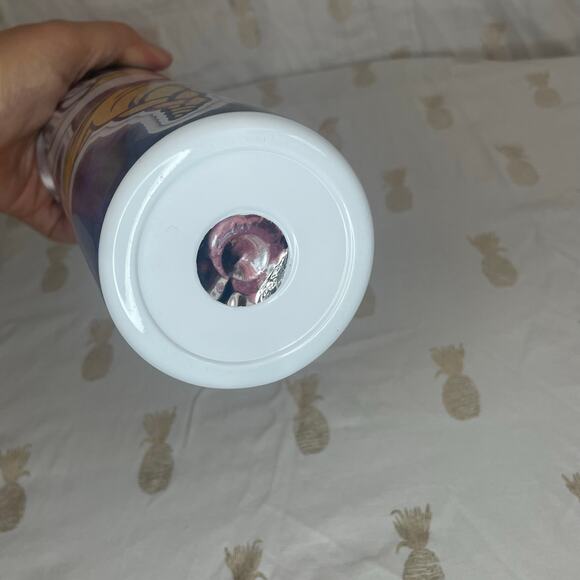 Minnesota Vikings custom 20 oz cold cup tumbler GUC small crack NEW STRAW - Picture 4 of 7